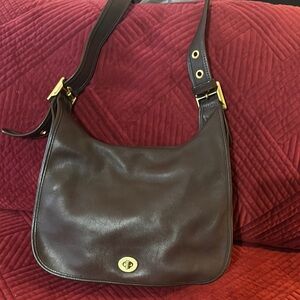 Vintage Coach 9718 Crescent Brown Leather Bag